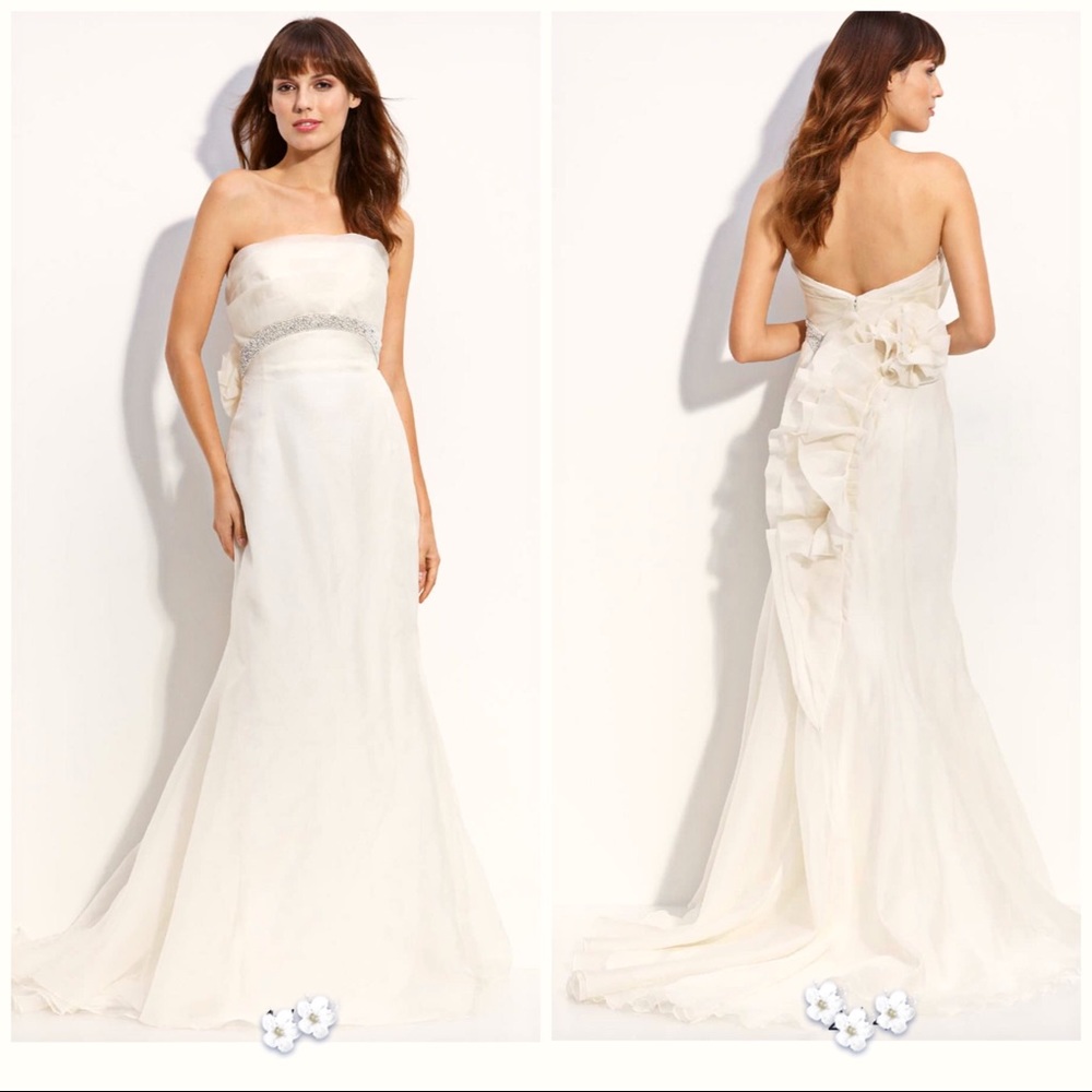 Designer Carmen Marc Valvo 'Charlize' Organza gown